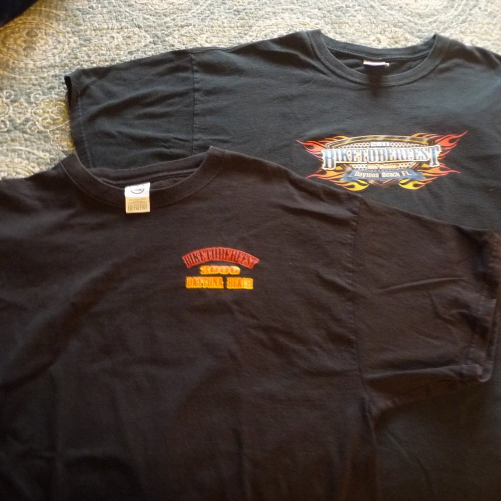 LOT OF 2 DAYTONA BIKE WEEK TEE SHIRTS XL HARLEY DAVIDSON